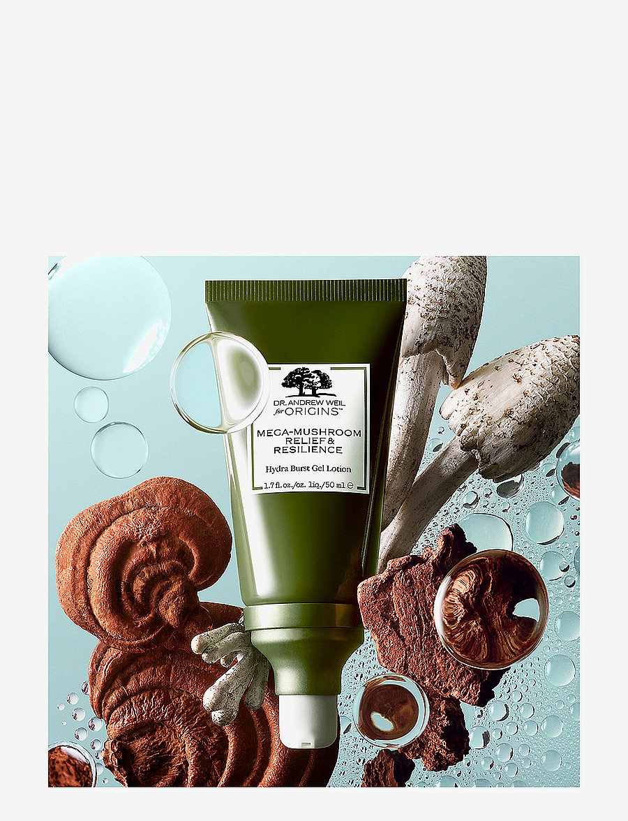 Origins - Dr. Weil Mega-Mushroom Relief & Resilience Hydra Burst Gel Lotion - sumarhúð - clear - 2