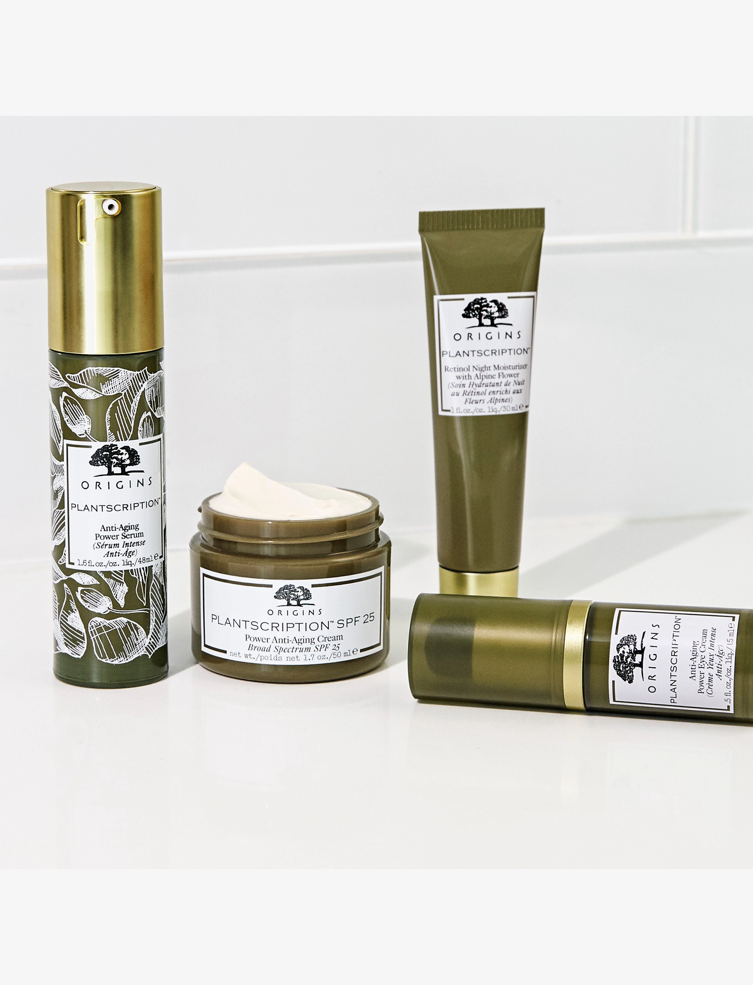Origins - Plantscription Retinol Night Moisturizer with Alpine Flower - sommerens hudpleje - clear - 4