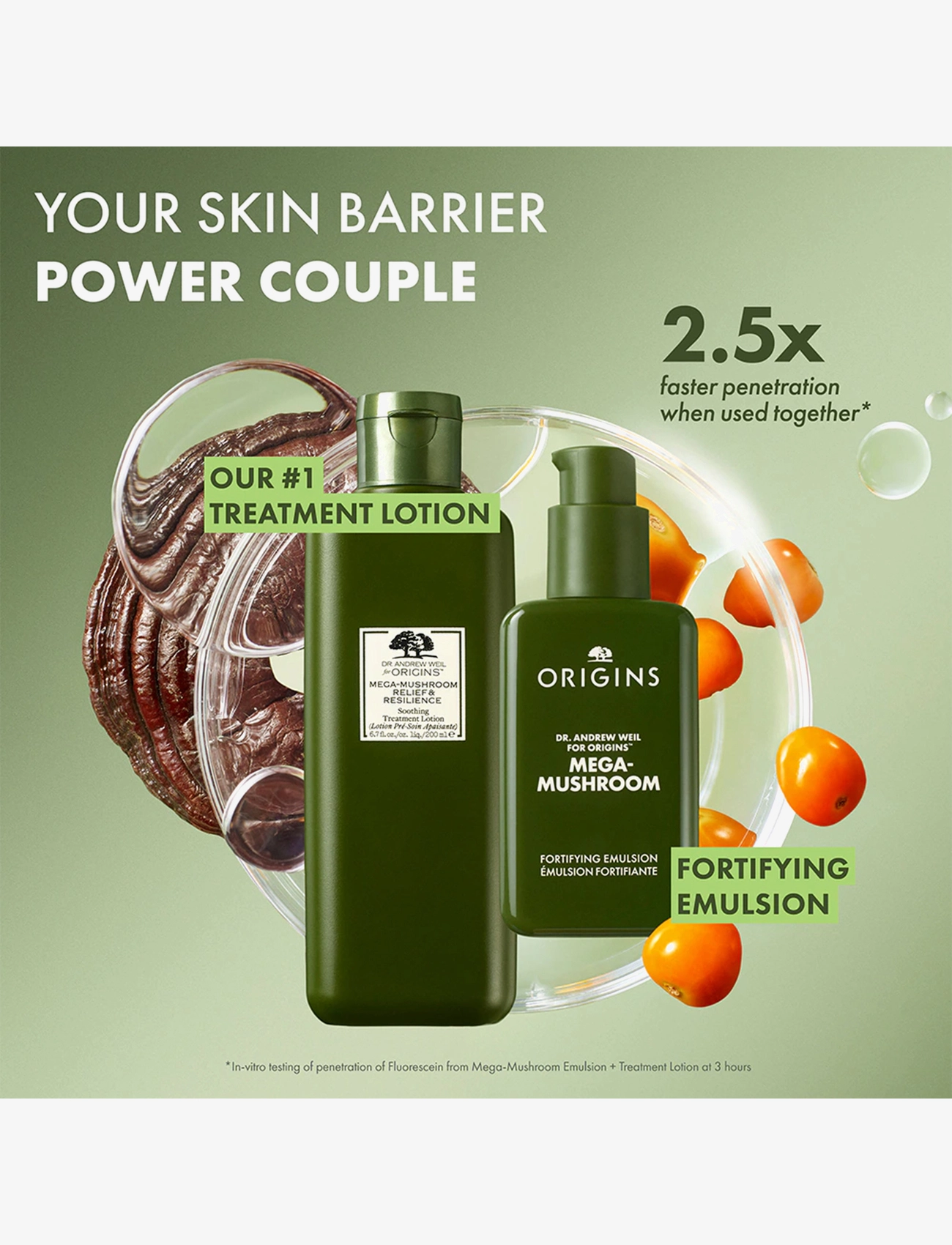 Origins - Dr. Weil Mega-Mushroom Relief & Resilience Soothing Treatment Lotion - sommerens hudpleje - no colour - 3