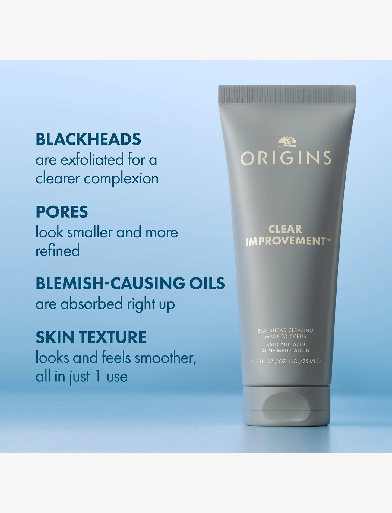 Origins - Clear Improvement Blackhead Clearing Mask-To-Scrub - lermasker - multi - 1
