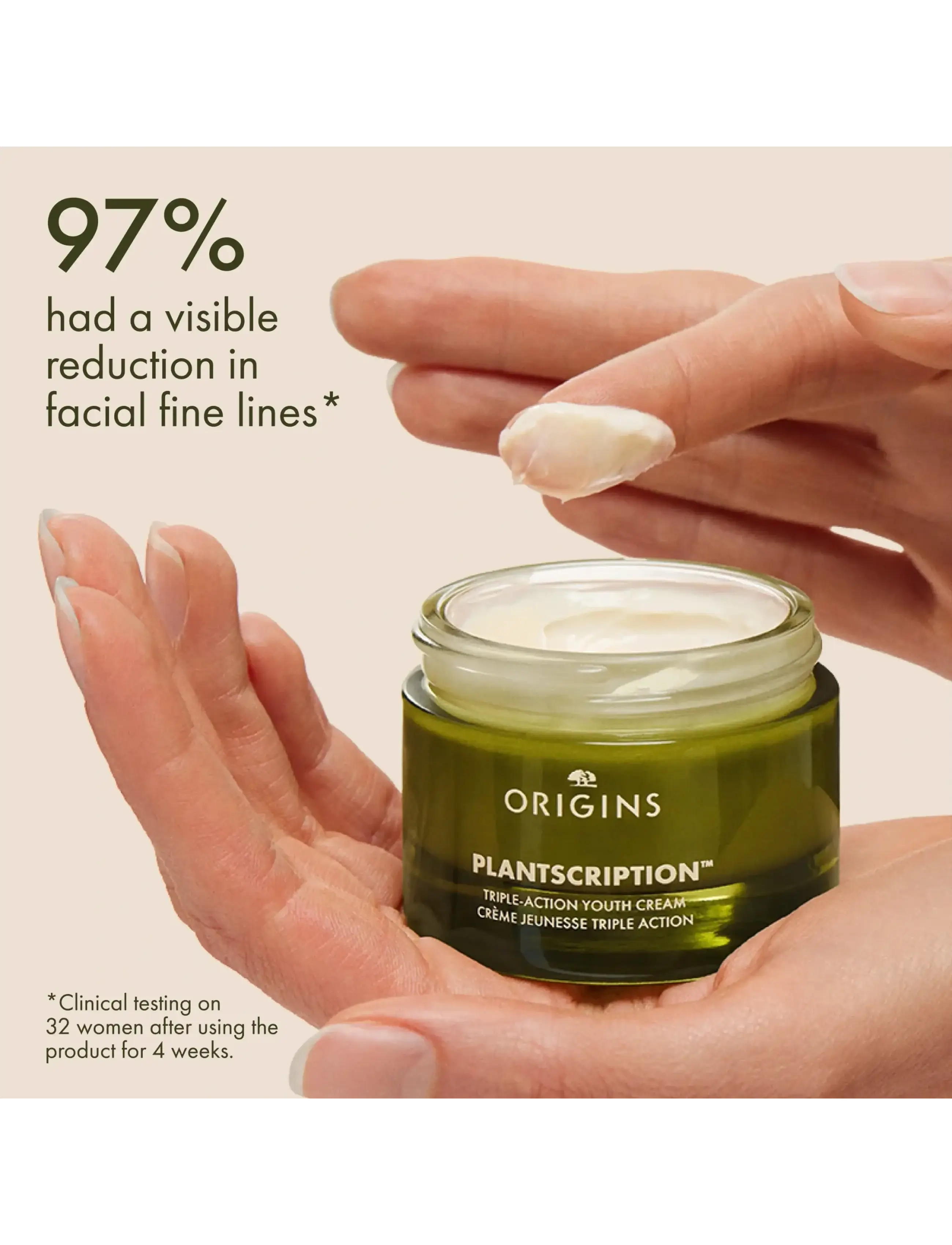 Origins - Plantscription Triple Action Youth Cream - fuktkrämer - clear - 1