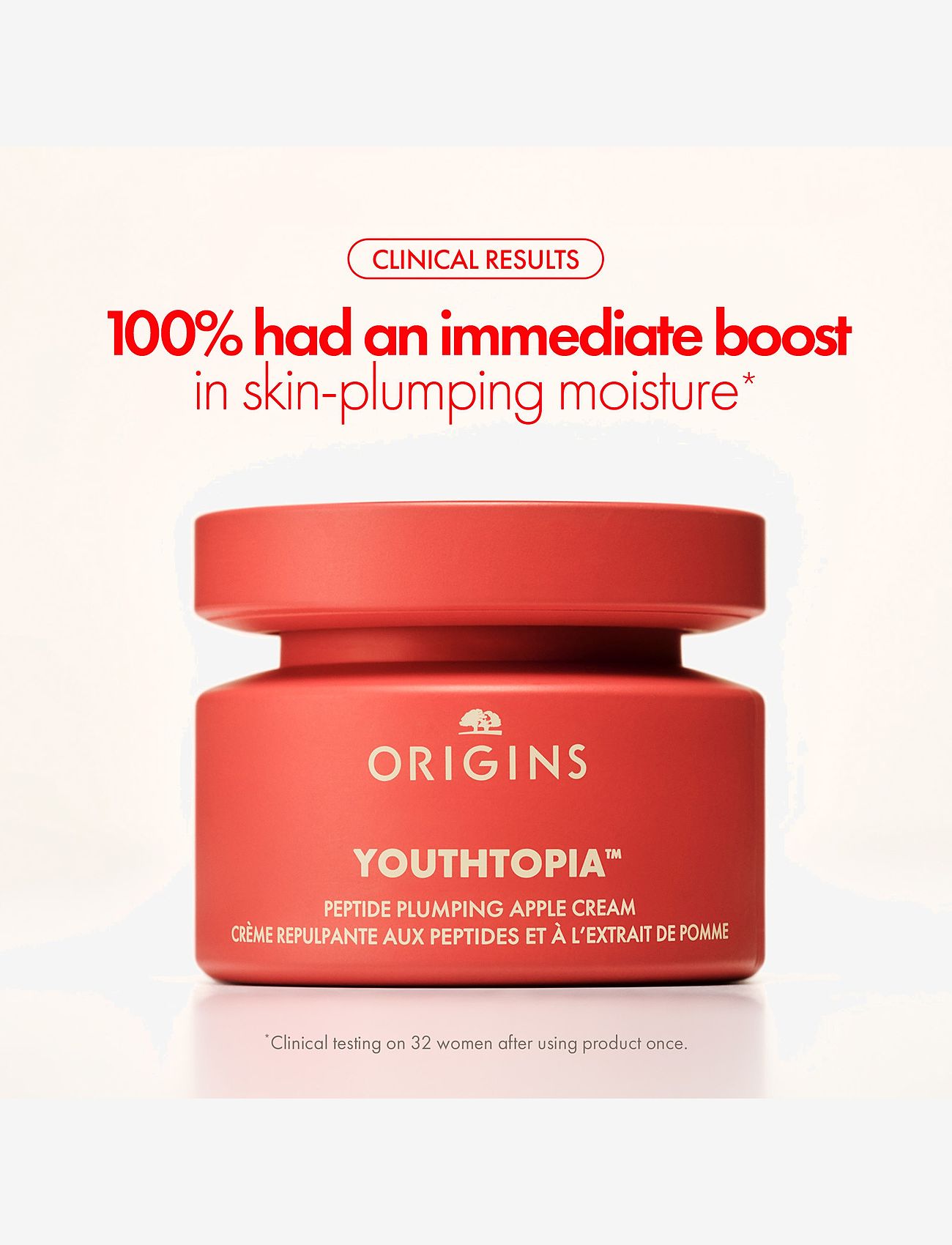 Origins - Youthtopia Peptide Plumping Apple Cream - fuktkrämer - multi - 1