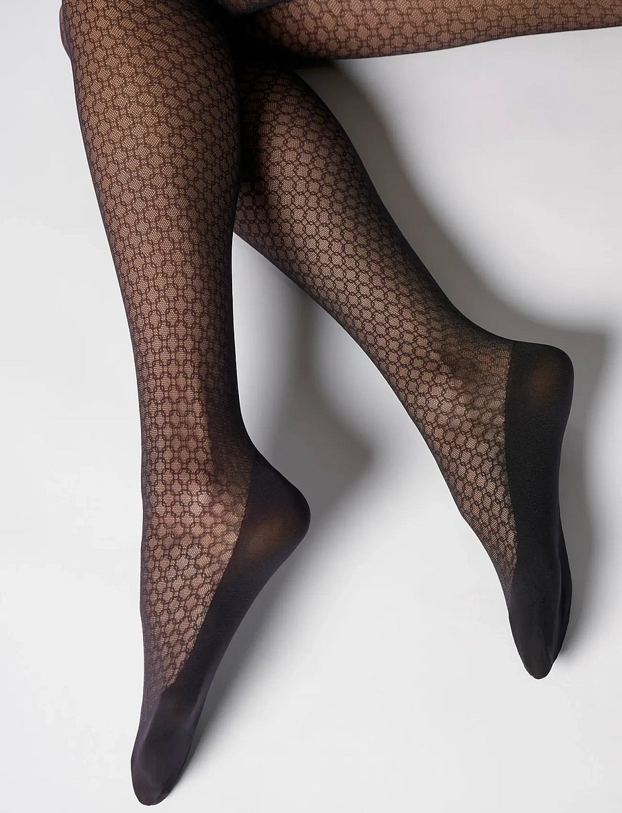 Oroblu - Oroblu Eco sneakers pattern tights - besondere anlässe - black chain - 3