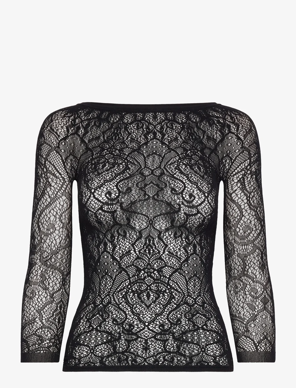 Oroblu - Oroblu Lace net t-shirt - langærmede toppe - black - 0