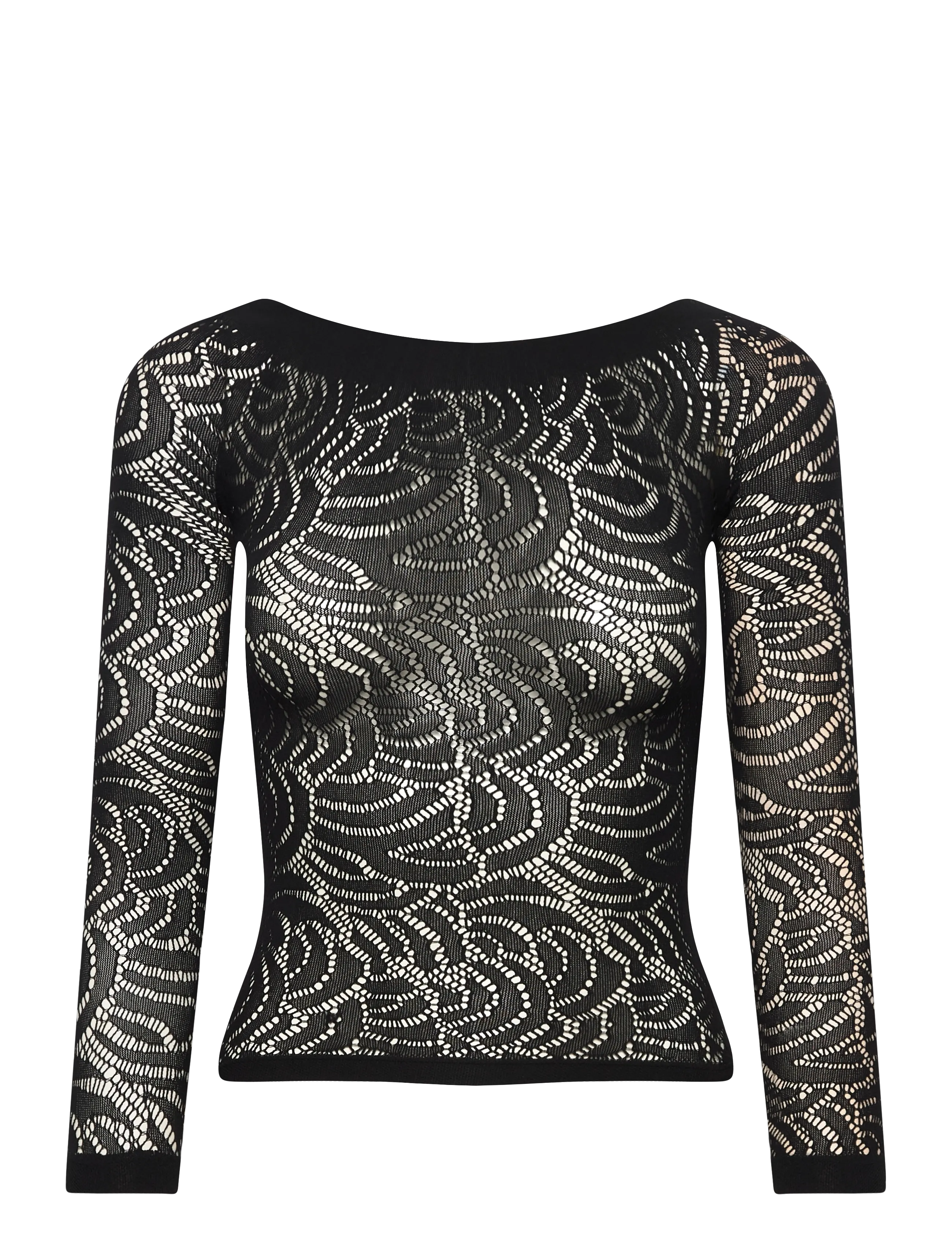 Oroblu Oroblu Art net t-shirt - Bluser - BLACK / black