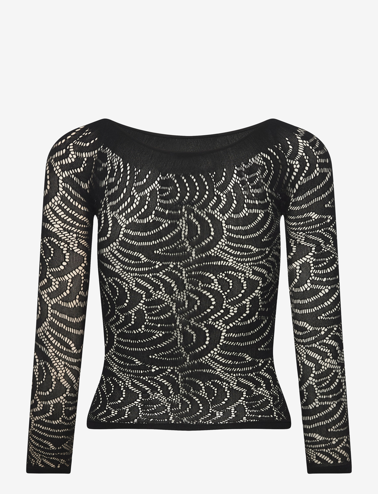 Oroblu - Oroblu Art net t-shirt - langærmede bluser - black - 2