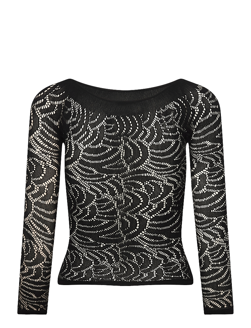 Oroblu - Oroblu Art net t-shirt - langærmede bluser - black - 2