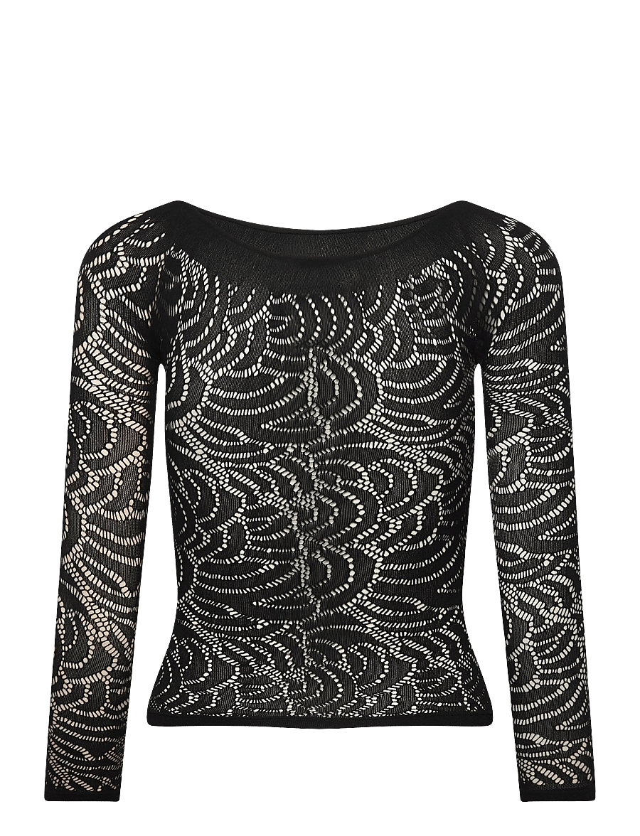 Oroblu - Oroblu Art net t-shirt - blouses à manches longues - black - 2