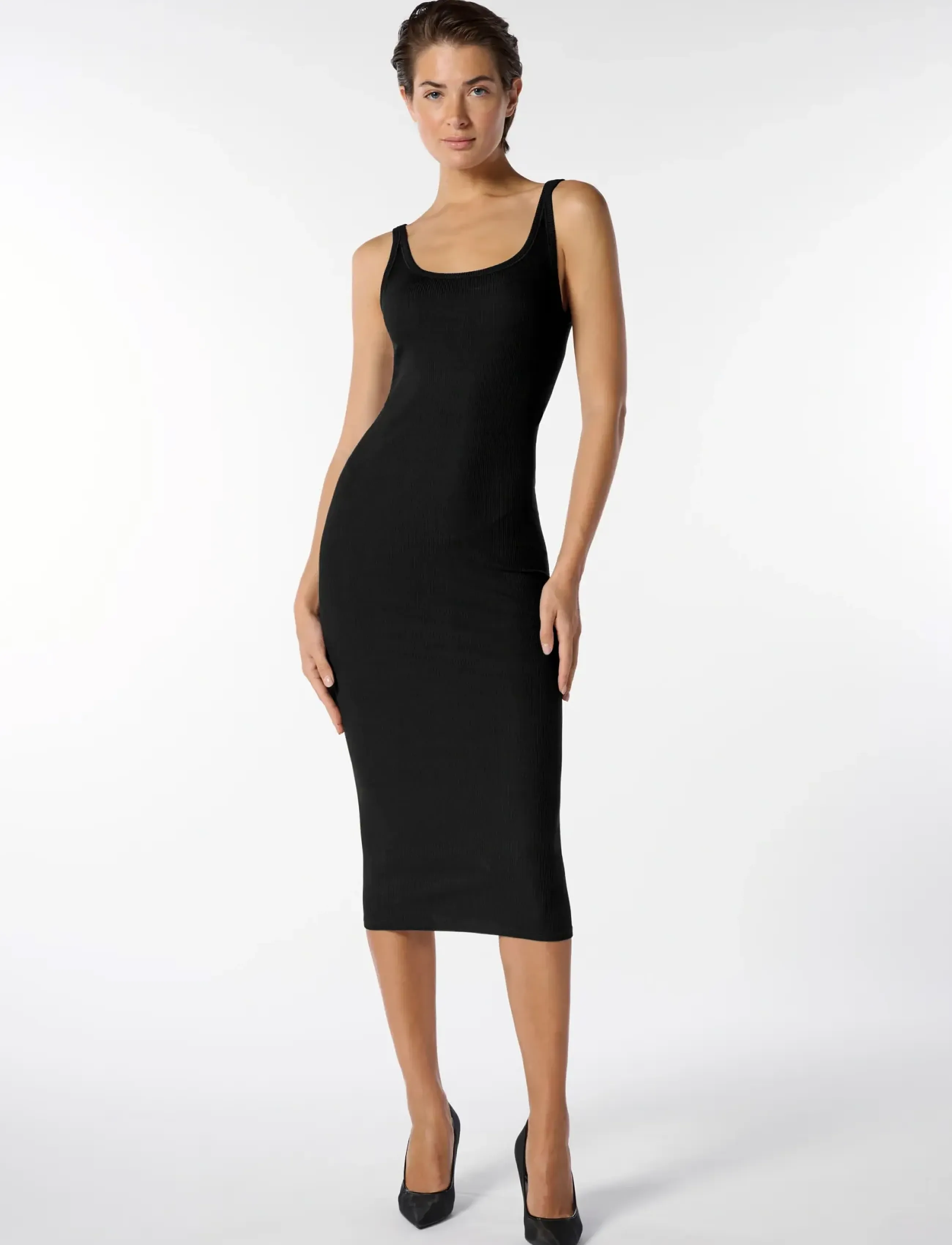 Oroblu Oroblu Perfect Line rib dress/overt - Transitional Layering - BLACK / black