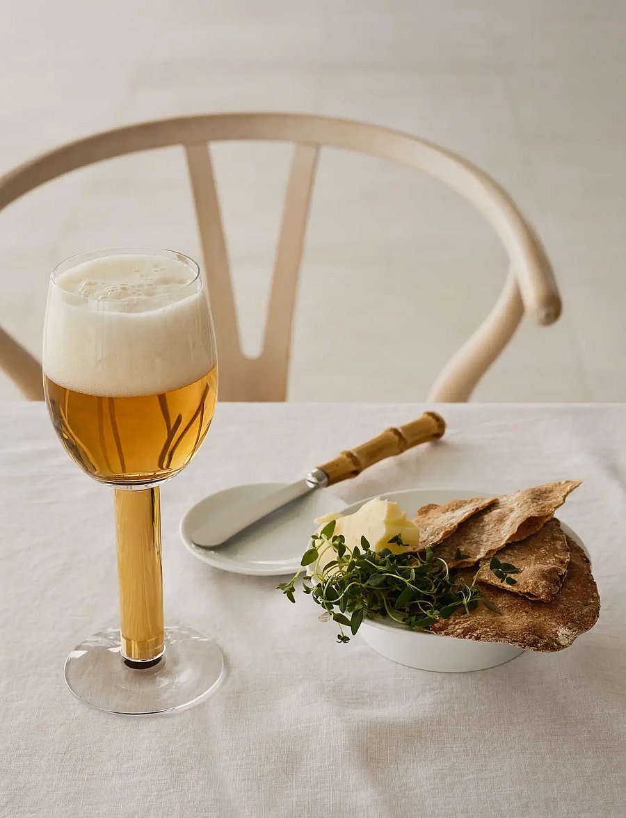 Orrefors - NOBEL GOBLET 39CL (37CL) - biergläser - gold - 1