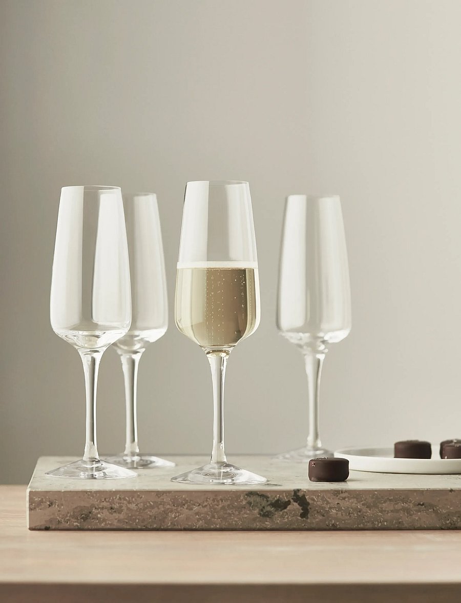 Orrefors - Pulse champagne glass 28cl 4-pack - clear - 3