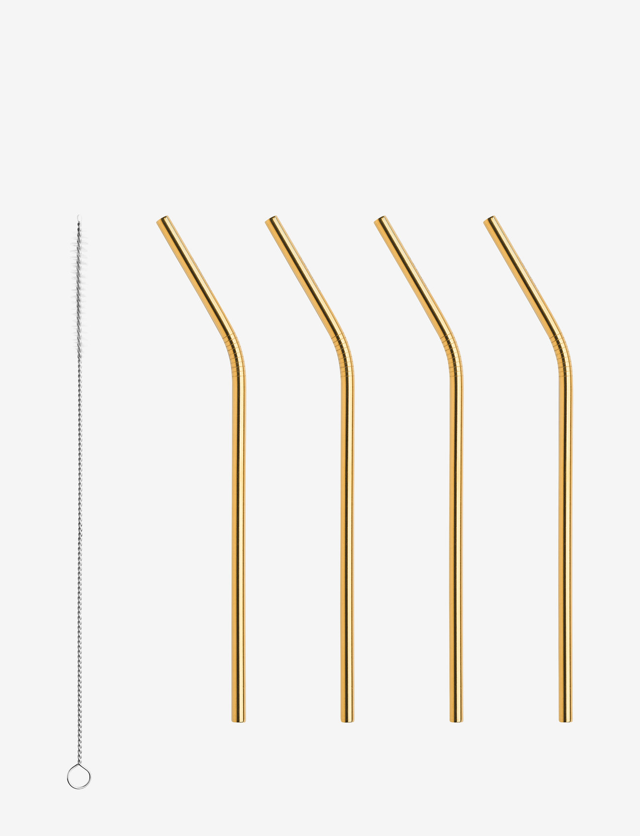 Orrefors - PEAK SUGRÖR 4-PACK INKL. RENGÖRINGSBORSTE - köp efter pris - gold - 0