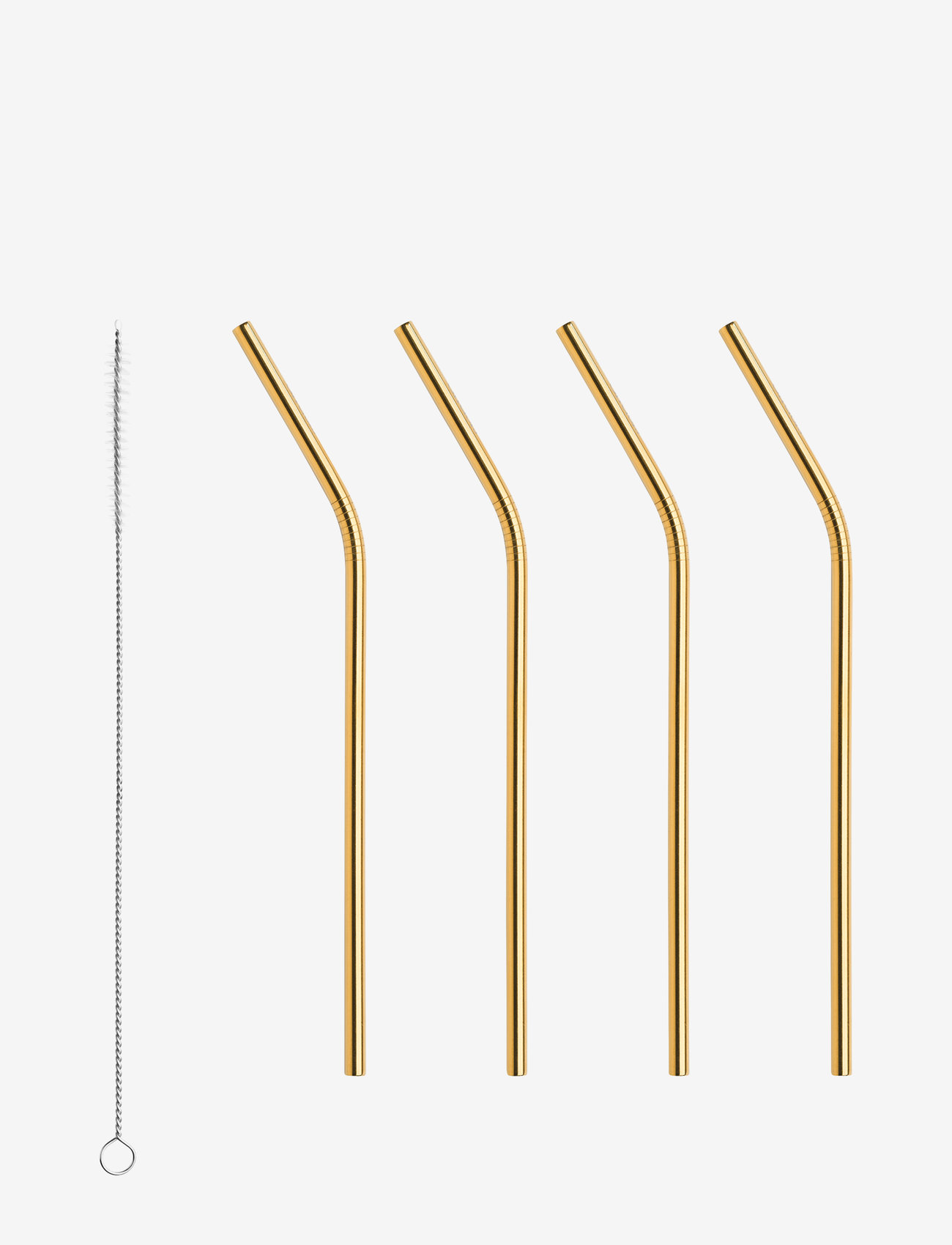 Orrefors - PEAK Straws 4-PACK incl. cleaning brush - strohhalme - gold - 0