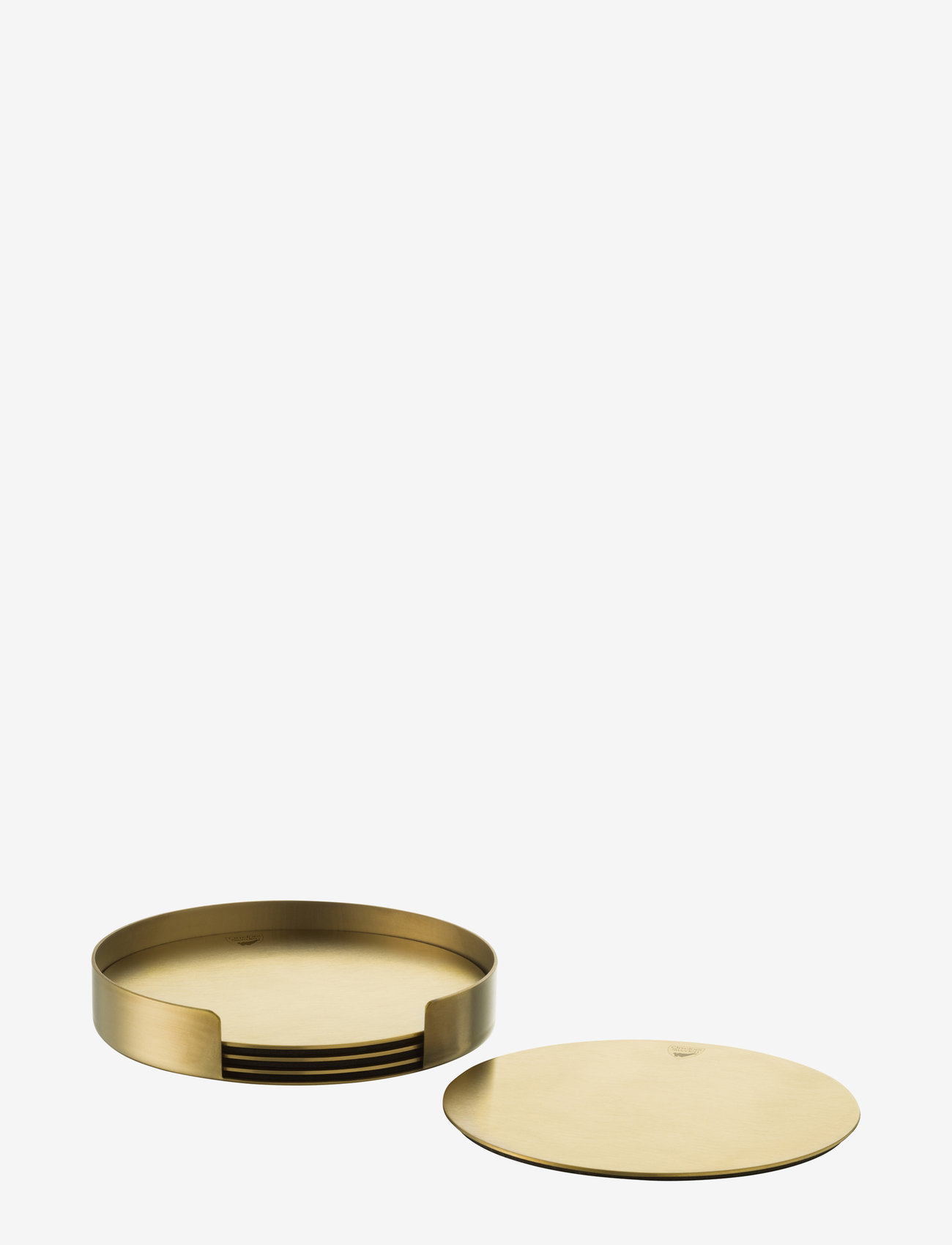 Orrefors - PEAK coasters 4-PACK incl. Holder - gold - 0
