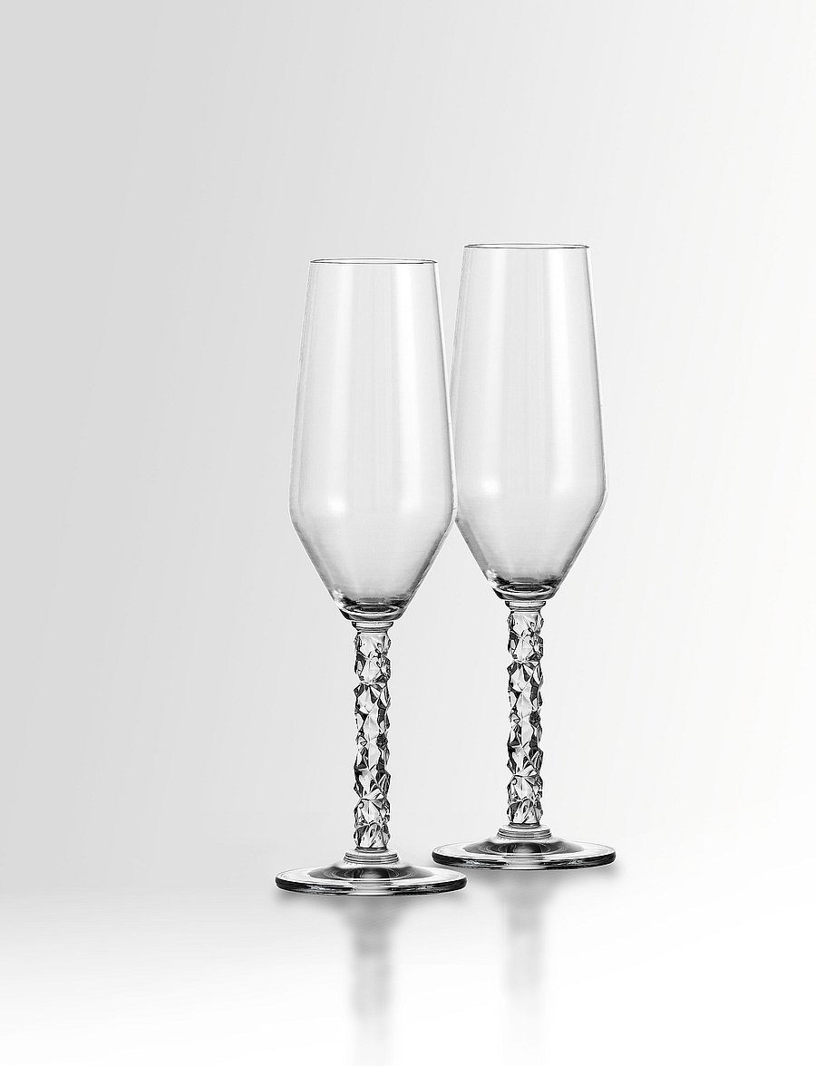 Orrefors - CARAT CHAMPAGNE FLUTE 24CL 2-PACK - osta hinna alusel - clear - 0