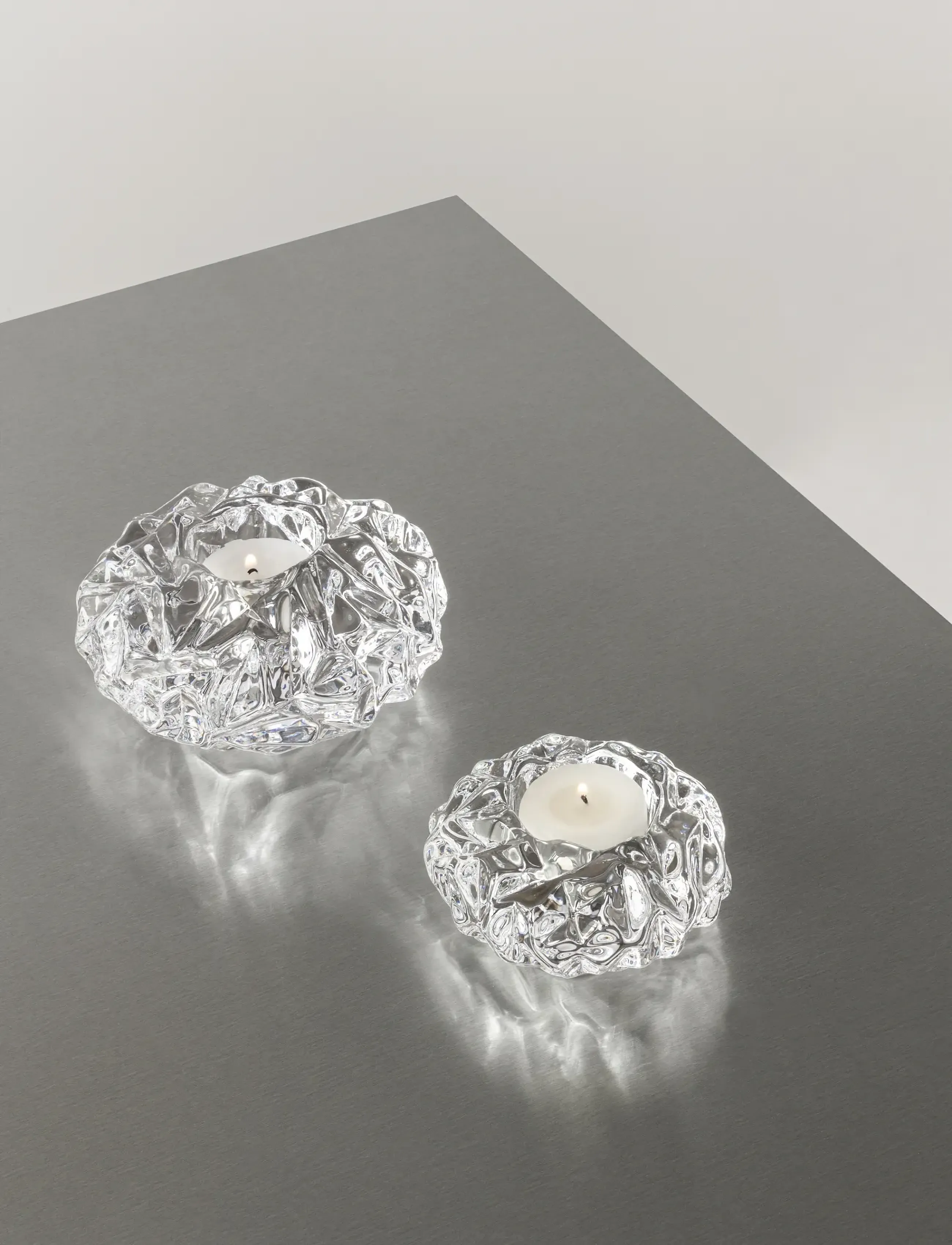Orrefors Carat Lygte, Ø 12.5 cm, Nude, Lysestager & Lanterner > Fyrfadsstager, Unisex