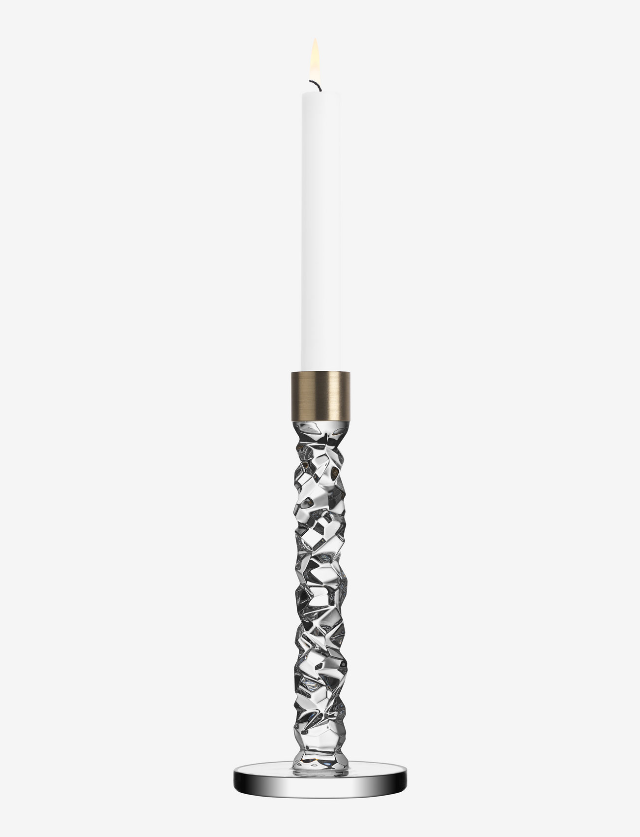 Orrefors - CARAT Candlestick Brass 2-PACK - candlesticks - clear - 0