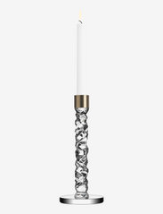 CARAT Candlestick Brass 2-PACK - CLEAR