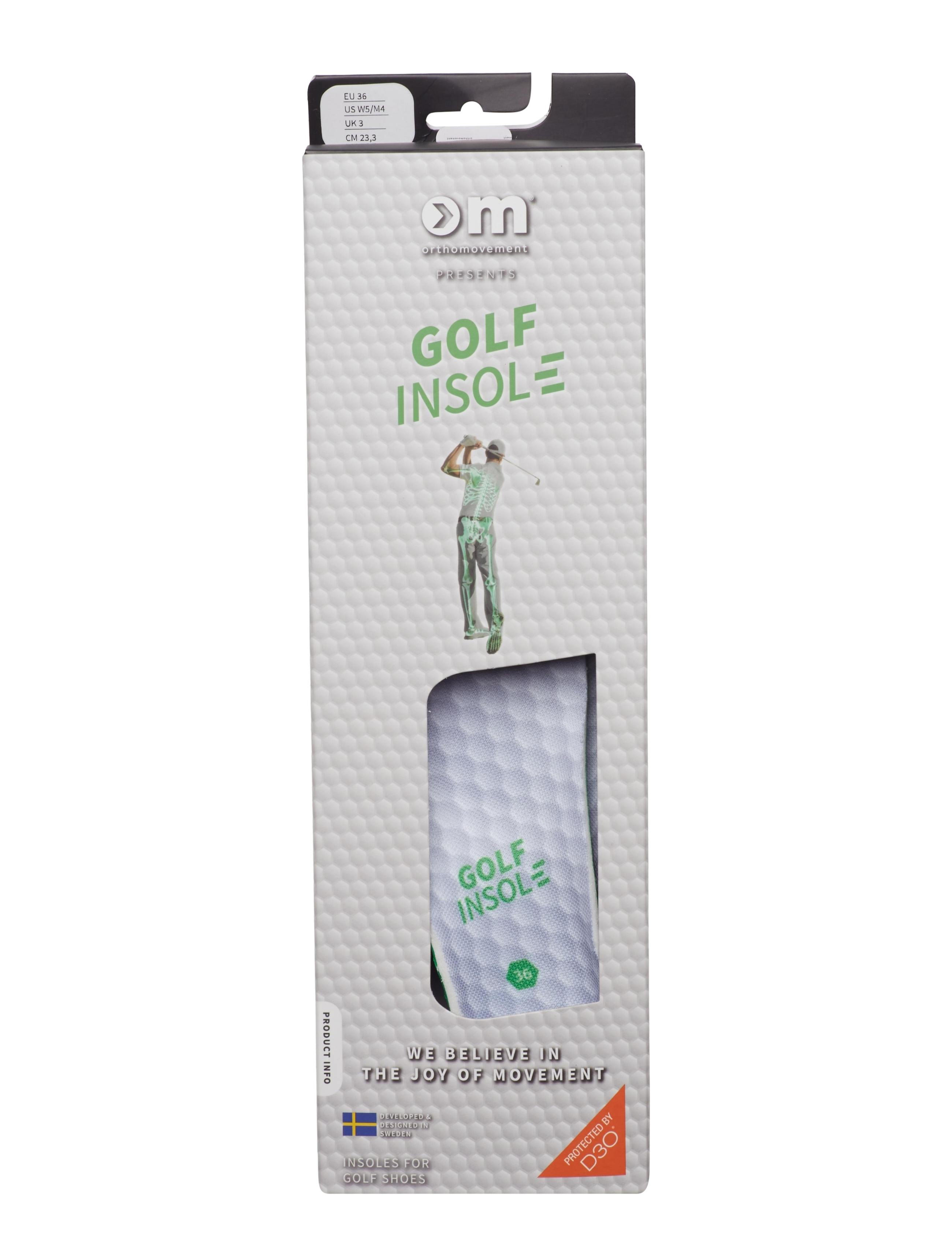 Ortho Movement OM Golf Insole - One color - 35 - Skotilbehør - ONE COLOR / white