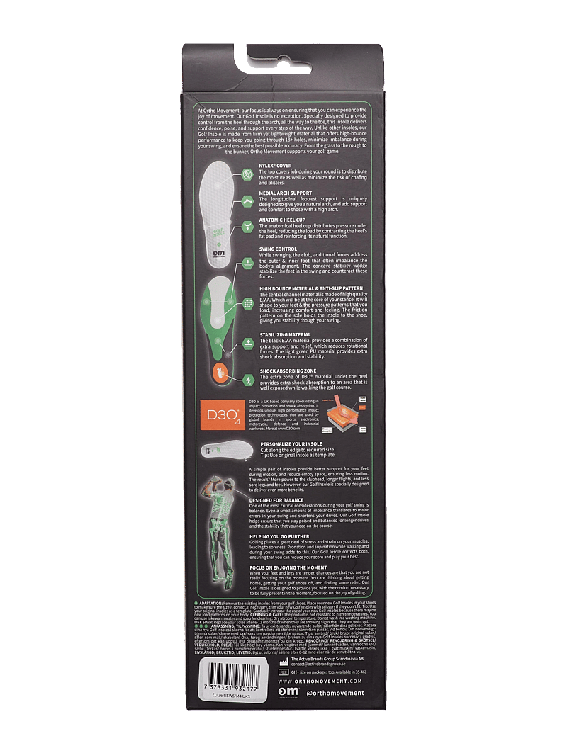 Ortho Movement - OM Golf Insole - One color - 35 - sisetallad - one color - 1