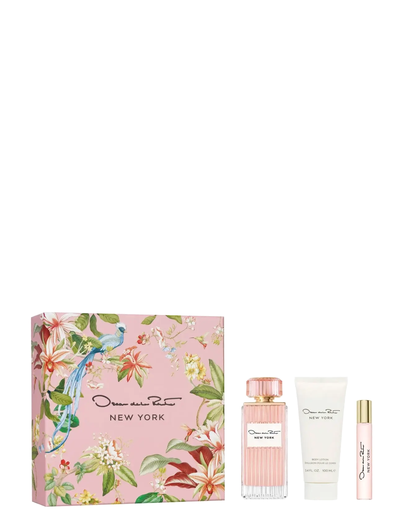 Oscar de la Renta New York 100Ml Eau De Parfum + 10Ml Travel Size + 100Ml Bodylotion 210.00 Ml, Parfumee, Pink, Str: 210 ML