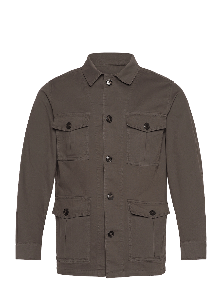Oscar Jacobson - Safari Shirt Jacket - plonos striukės - army green - 0