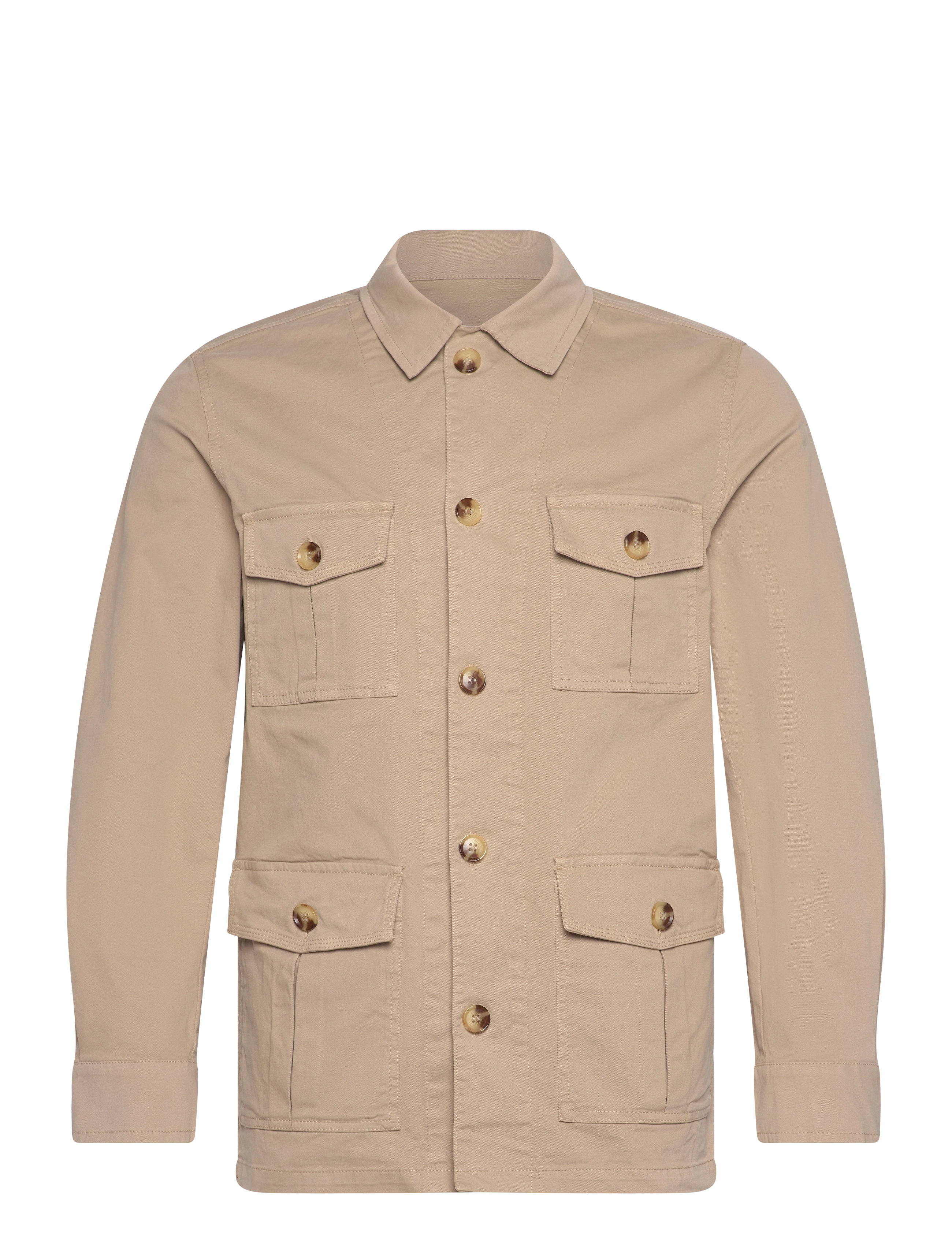 Oscar Jacobson Safari Shirt Jacket, XL, Beige, Designere > Overshirts, Herre