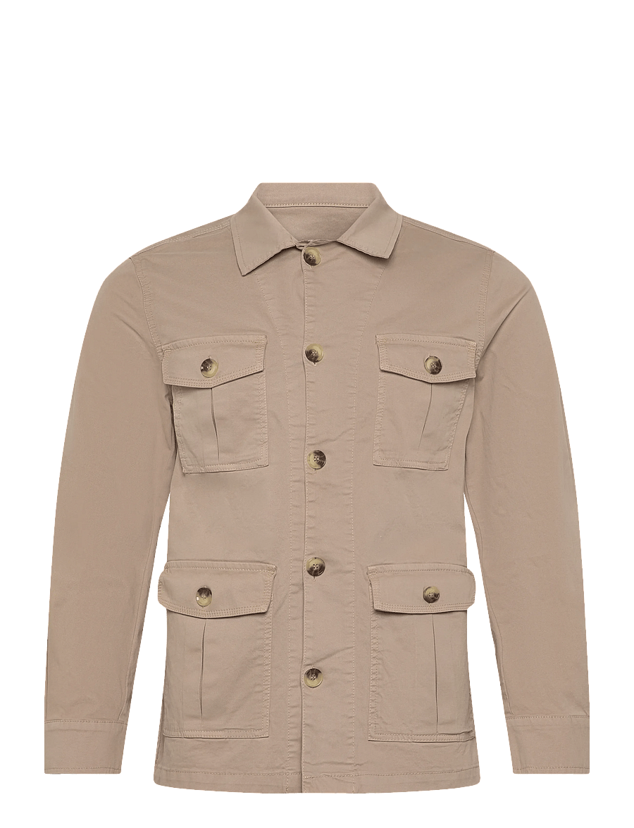 Oscar Jacobson - Safari Shirt Jacket - leichte jacken - dusty beige - 0