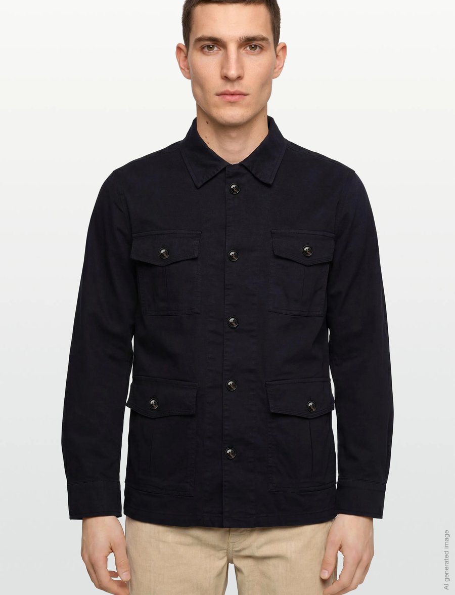 Oscar Jacobson - Safari Shirt Jacket - leichte jacken - navy - 3