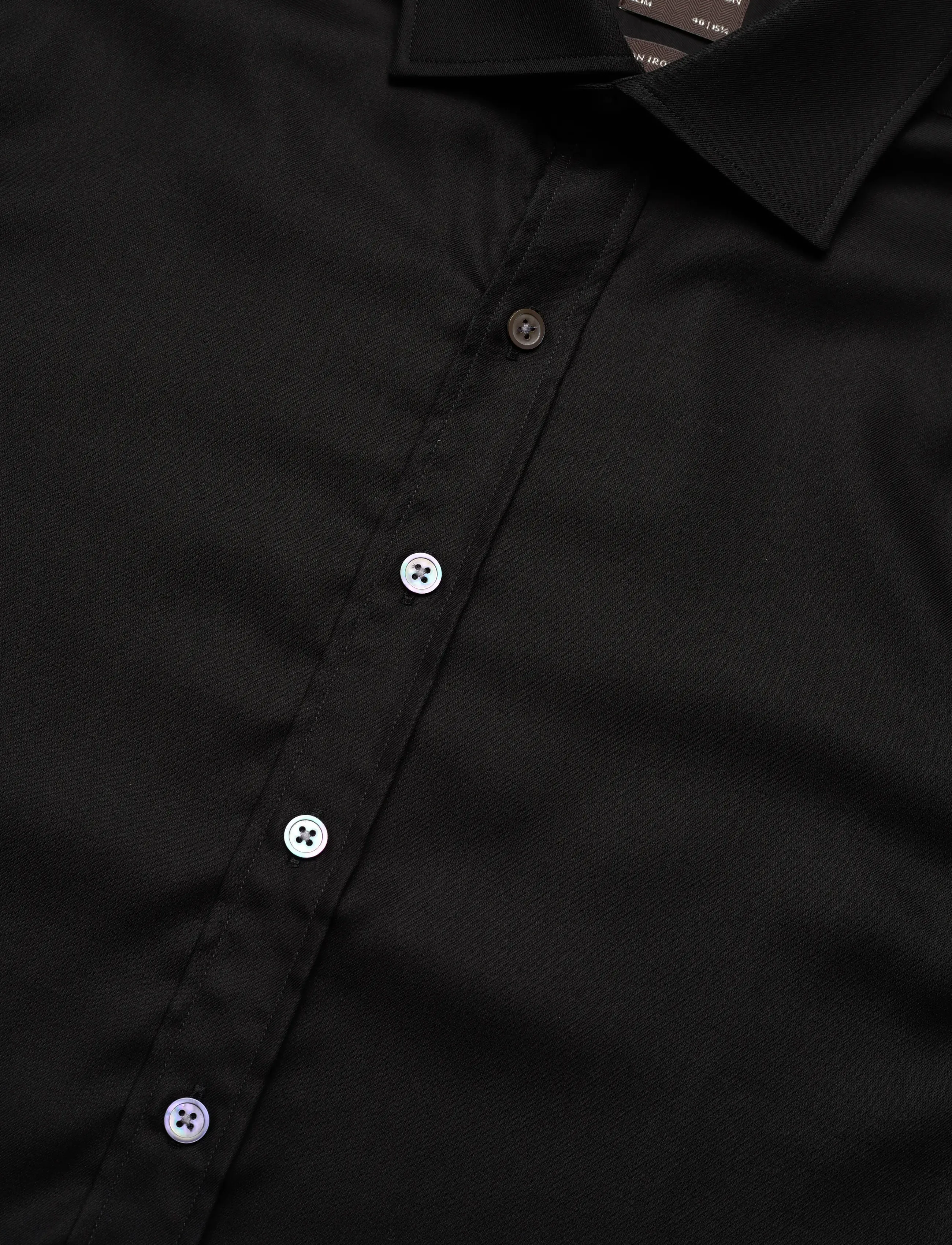 Oscar Jacobson - Slim Fit Cut Away Non Iron Twill - basic skjorter - black - 3