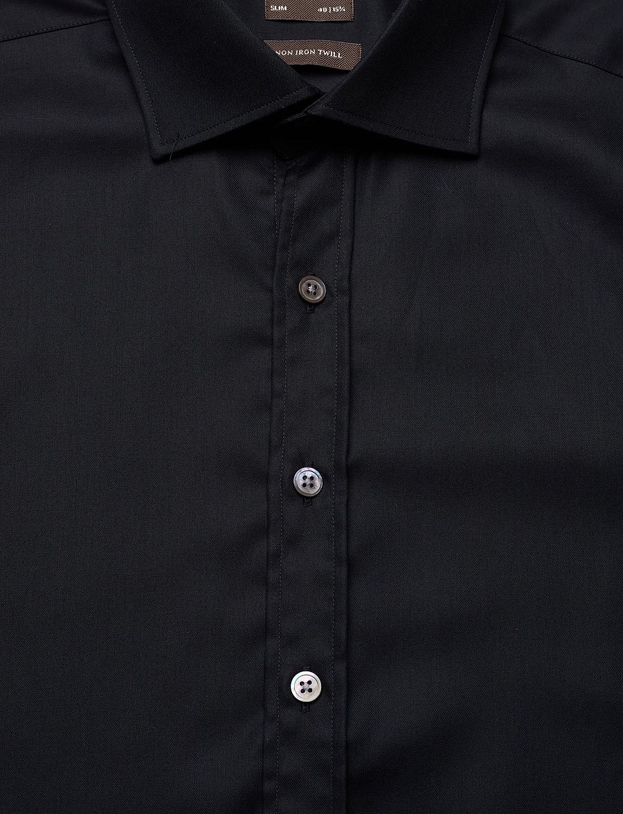 Oscar Jacobson - Slim Fit Cut Away Non Iron Twill - tavalised t-särgid - navy - 2