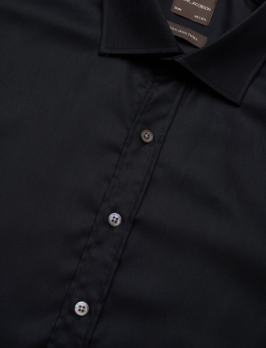 Oscar Jacobson - Slim Fit Cut Away Non Iron Twill - tavalised t-särgid - navy - 3