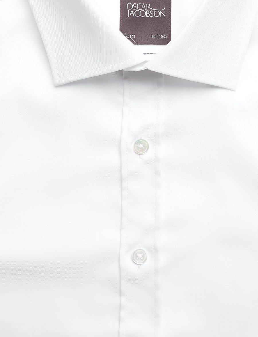 Oscar Jacobson - Slim Fit Cut Away Non Iron Twill - basic-hemden - optical white - 2