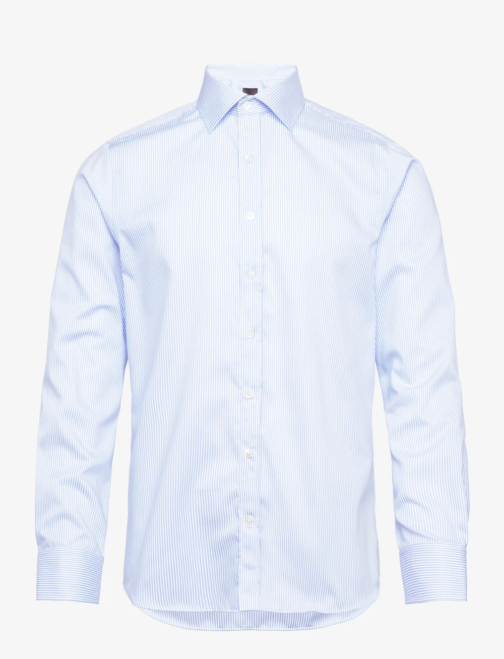 Oscar Jacobson - Slim Fit Cut Away Non Iron Banker Stripe - basic shirts - light blue - 0