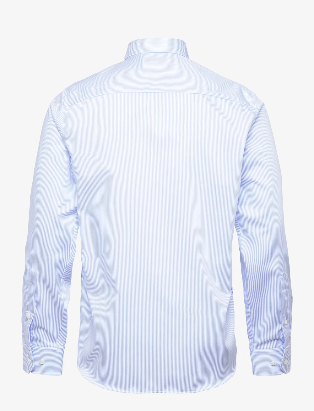 Oscar Jacobson - Slim Fit Cut Away Non Iron Banker Stripe - basic shirts - light blue - 1