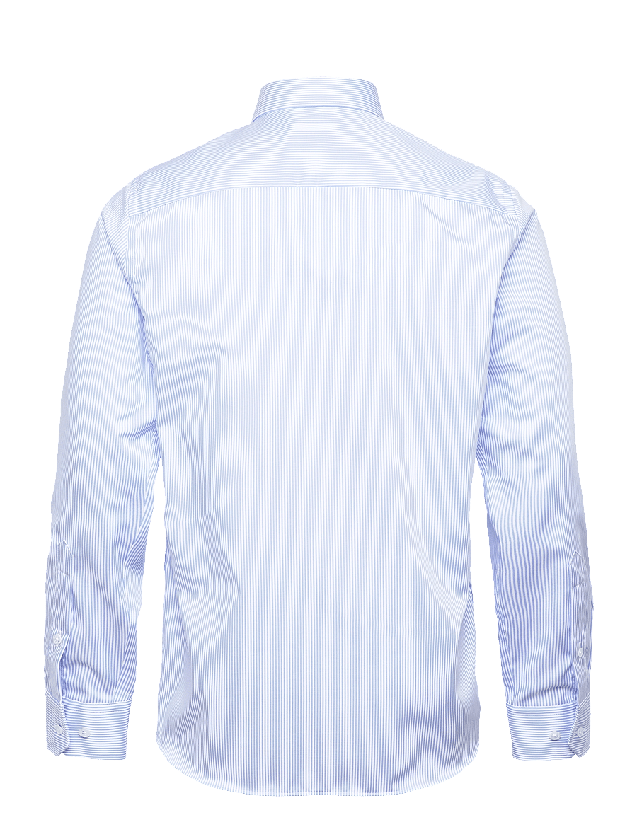 Oscar Jacobson - Slim Fit Cut Away Non Iron Banker Stripe - chemises basiques - light blue - 1