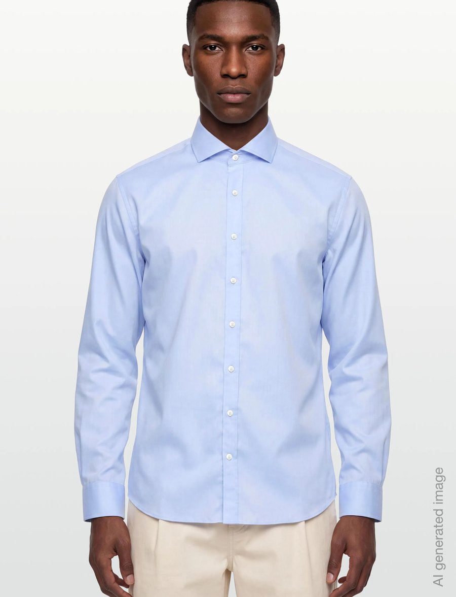 Oscar Jacobson - Reg Fit Cut Away Non Iron Twill - basic-hemden - light blue - 3