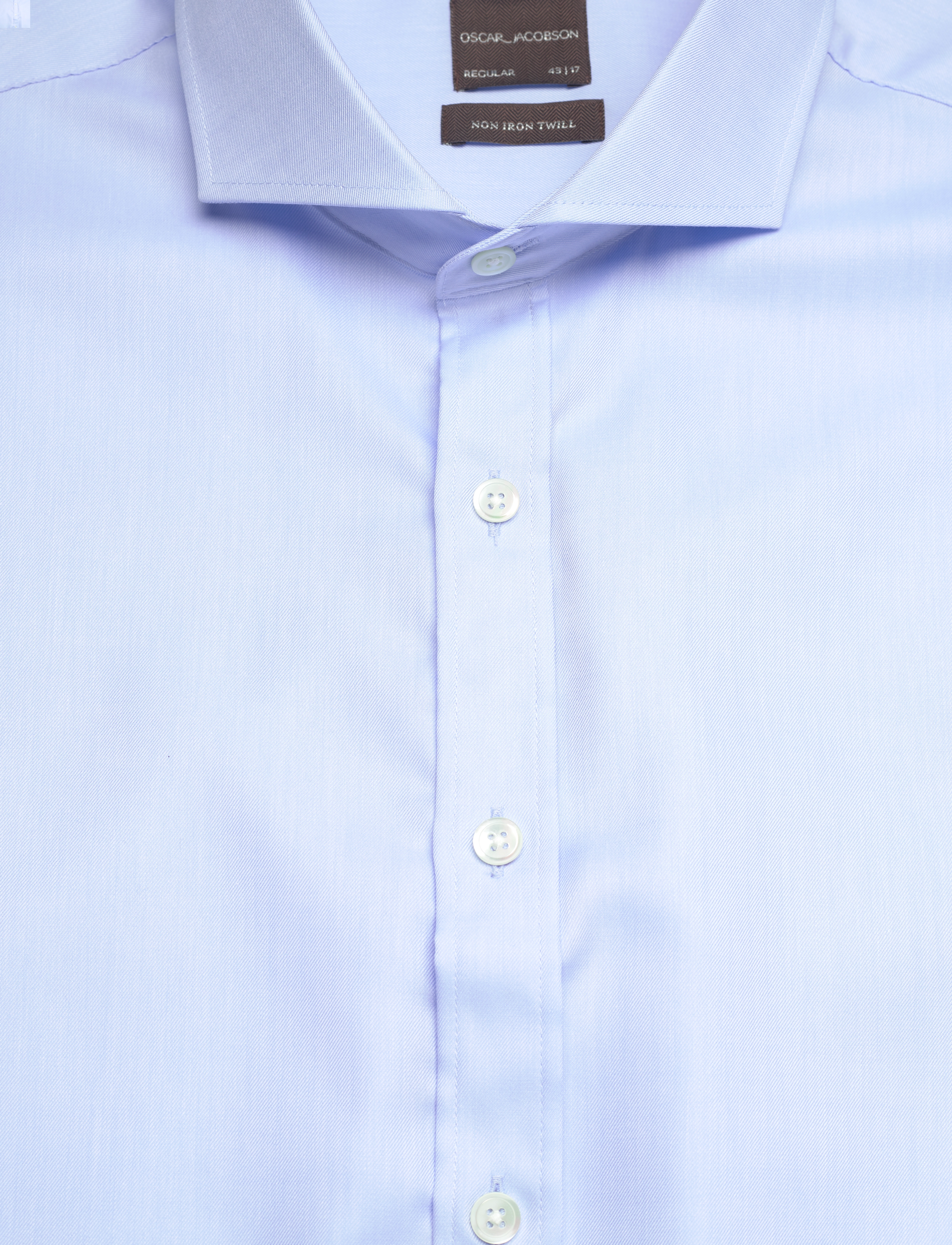 Oscar Jacobson - Reg Fit Cut Away Non Iron Twill - basic skjorter - light blue - 2