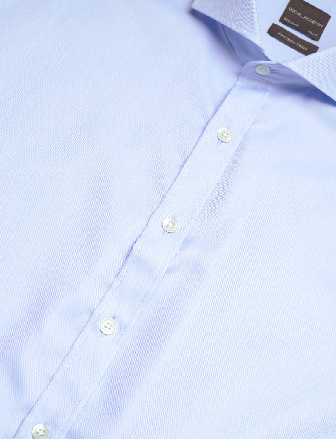 Oscar Jacobson - Reg Fit Cut Away Non Iron Twill - basic skjortor - light blue - 3