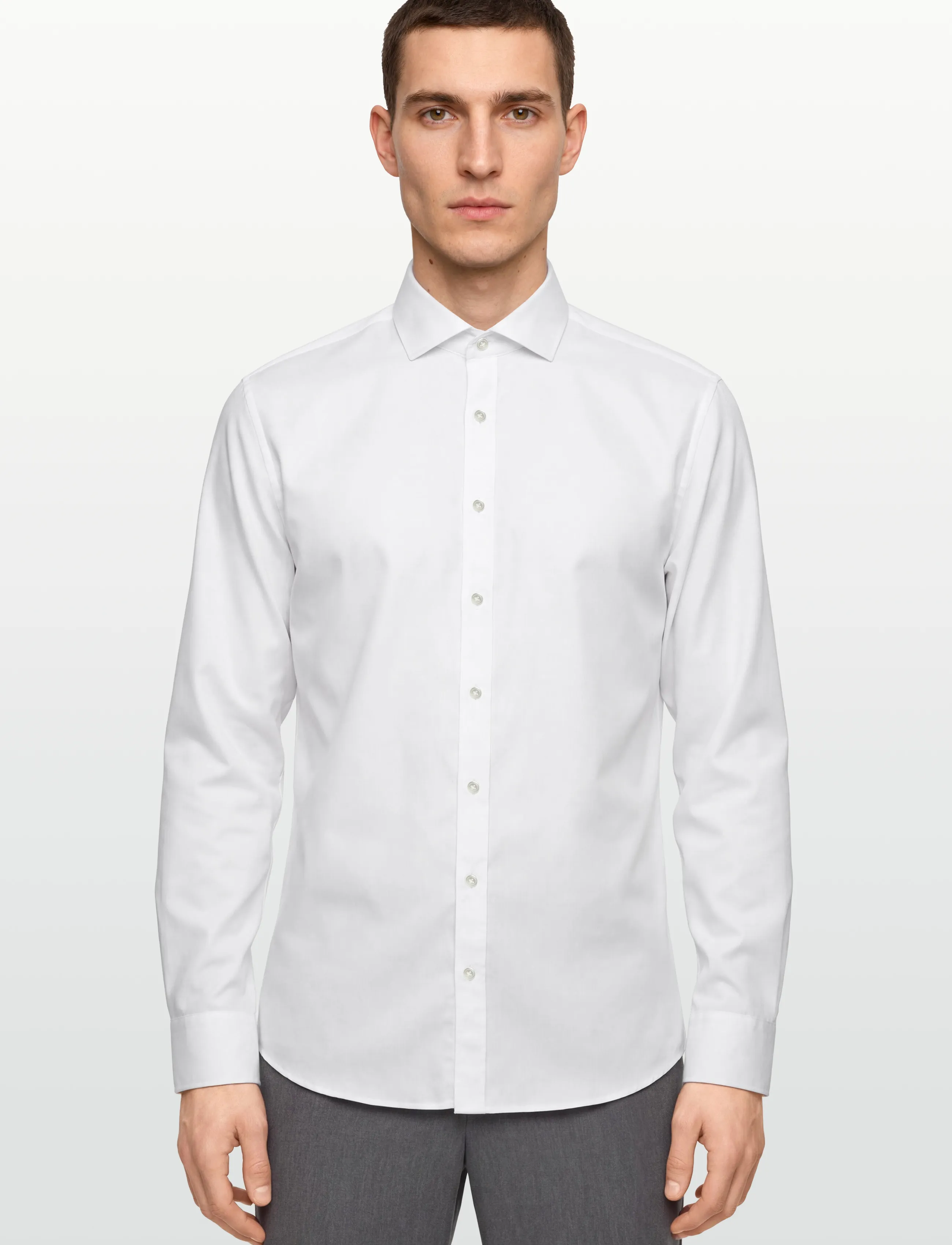 Oscar Jacobson - Reg Fit Cut Away Non Iron Twill - basic-hemden - optical white - 3