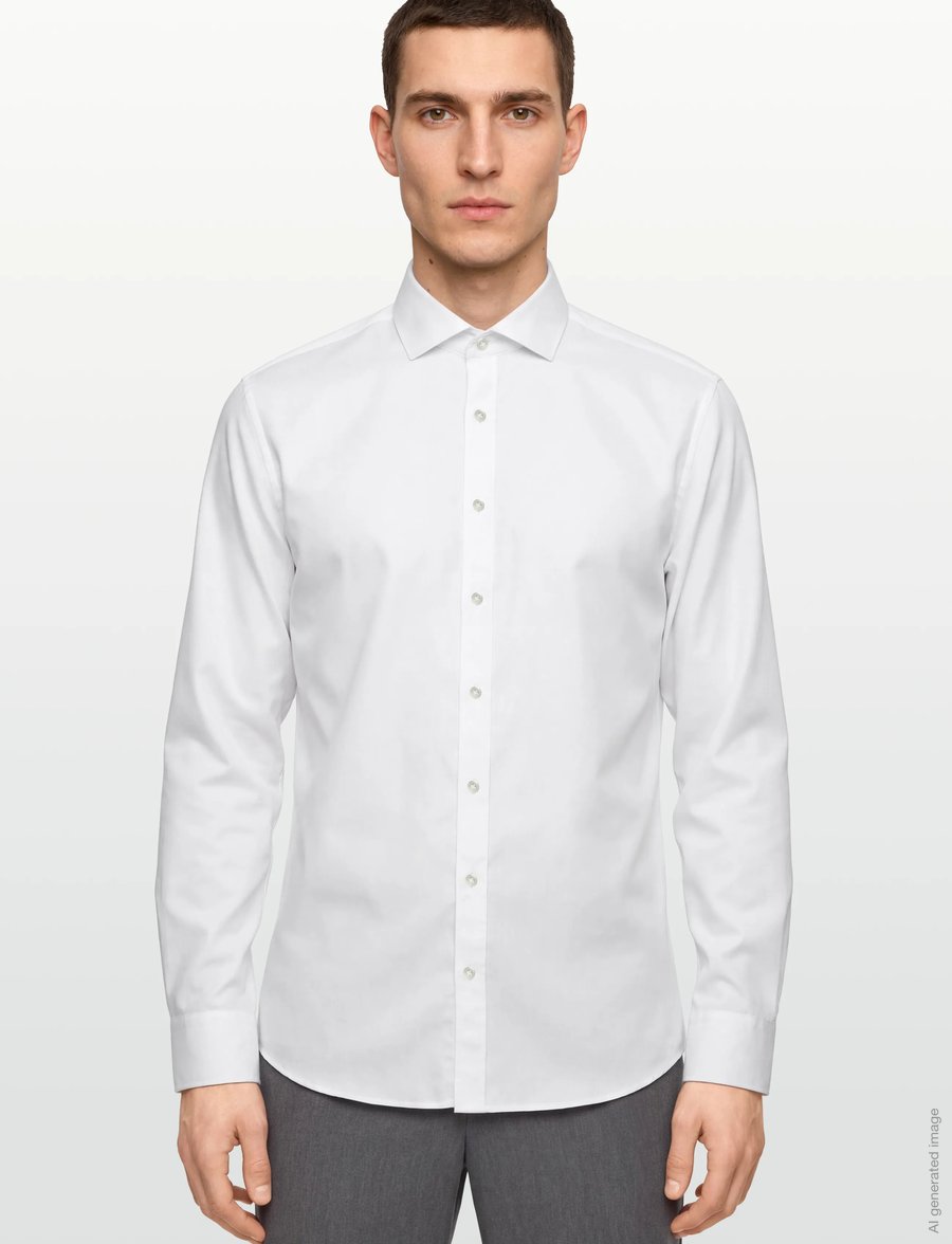 Oscar Jacobson - Reg Fit Cut Away Non Iron Twill - basic-hemden - optical white - 3