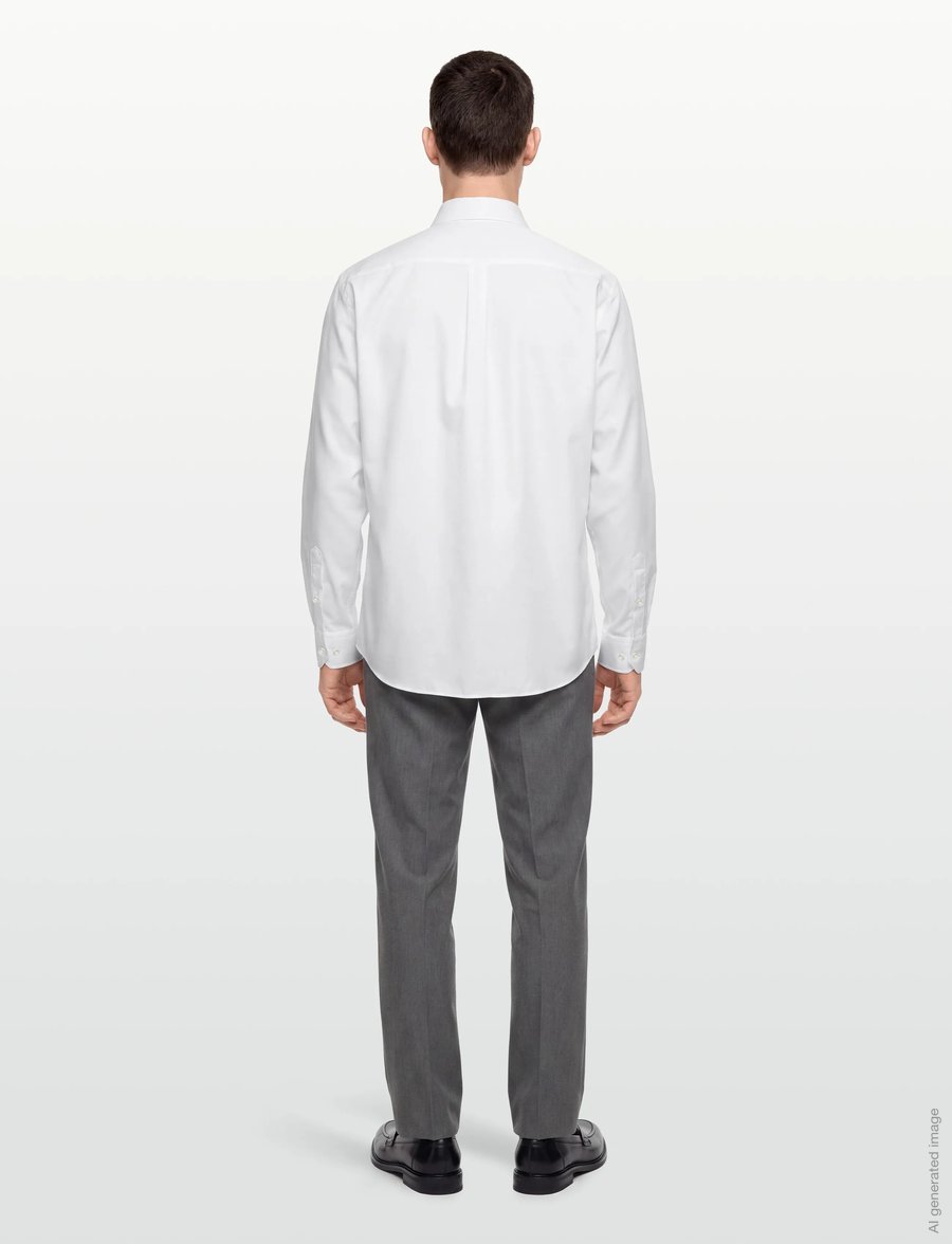 Oscar Jacobson - Reg Fit Cut Away Non Iron Twill - basic-hemden - optical white - 4