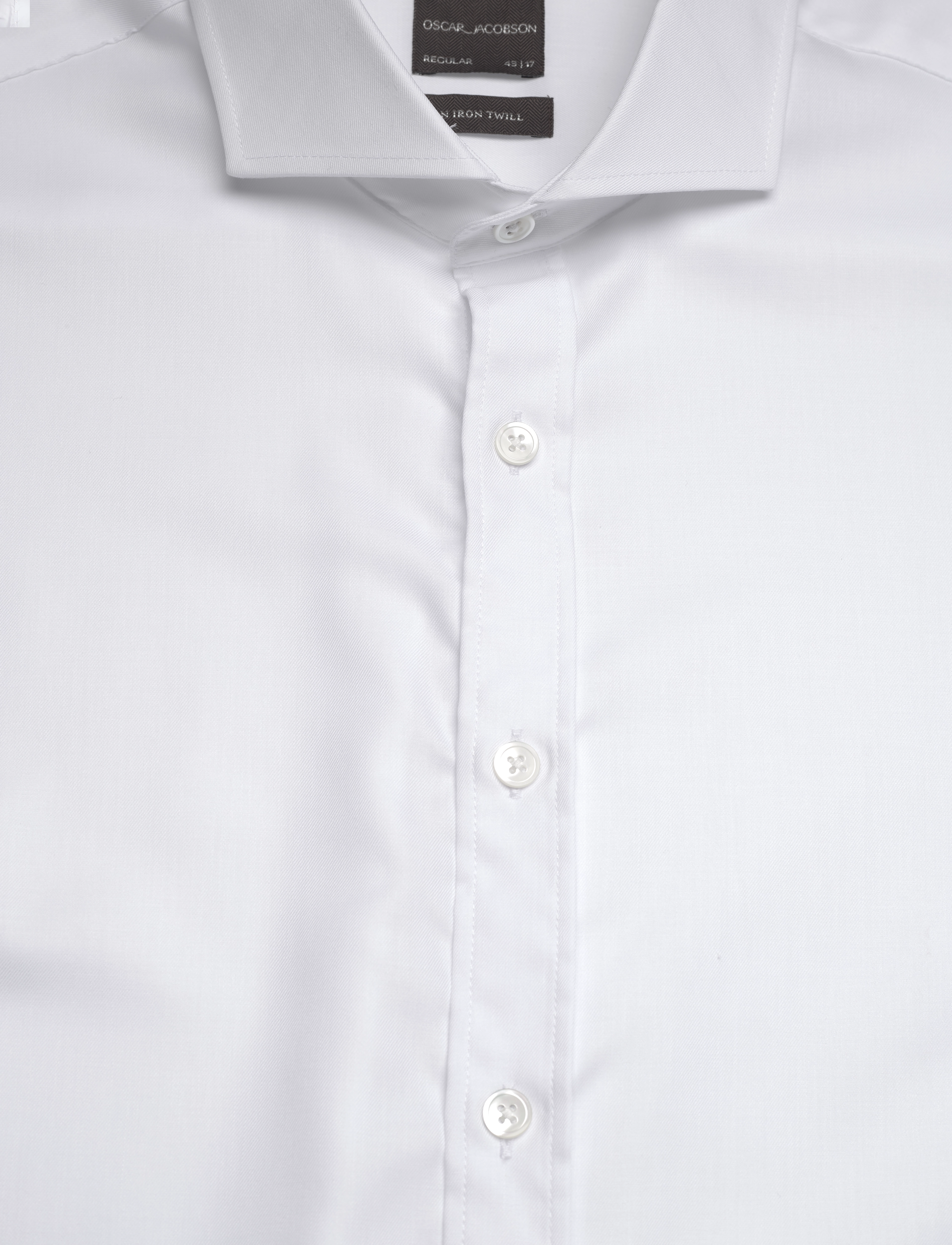 Oscar Jacobson - Reg Fit Cut Away Non Iron Twill - podstawowe koszulki - optical white - 2