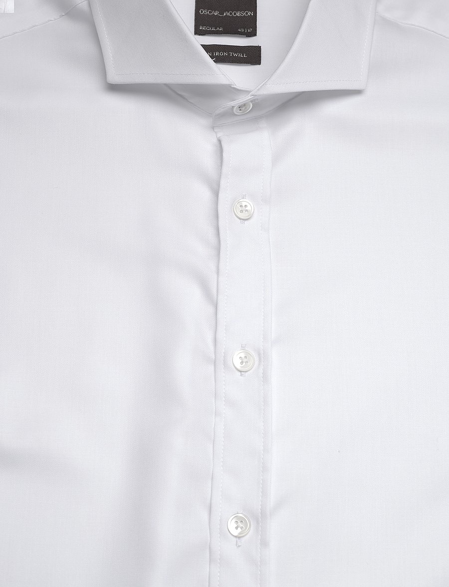 Oscar Jacobson - Reg Fit Cut Away Non Iron Twill - podstawowe koszulki - optical white - 2