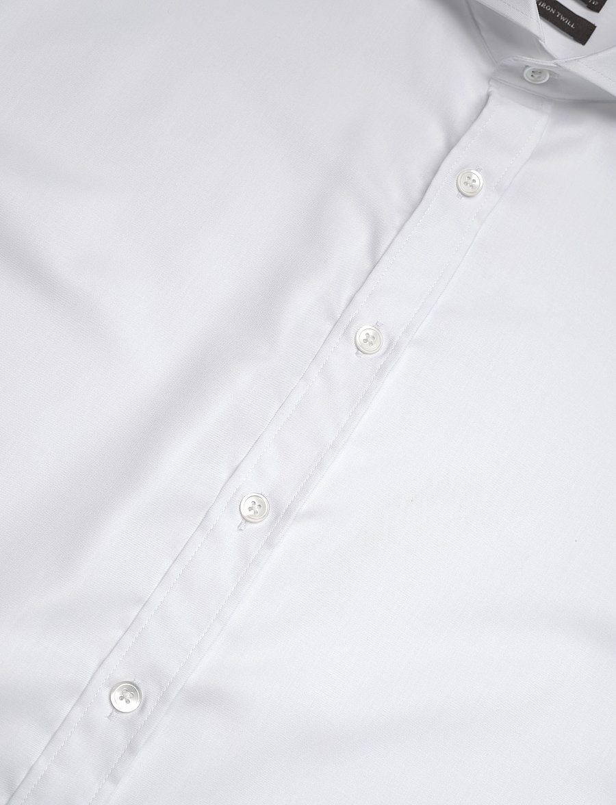 Oscar Jacobson - Reg Fit Cut Away Non Iron Twill - podstawowe koszulki - optical white - 3