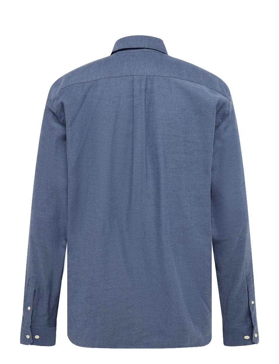 Oscar Jacobson - Reg Fit Cut Away Brushed Flannel - flanell-hemden - bijon blue - 2