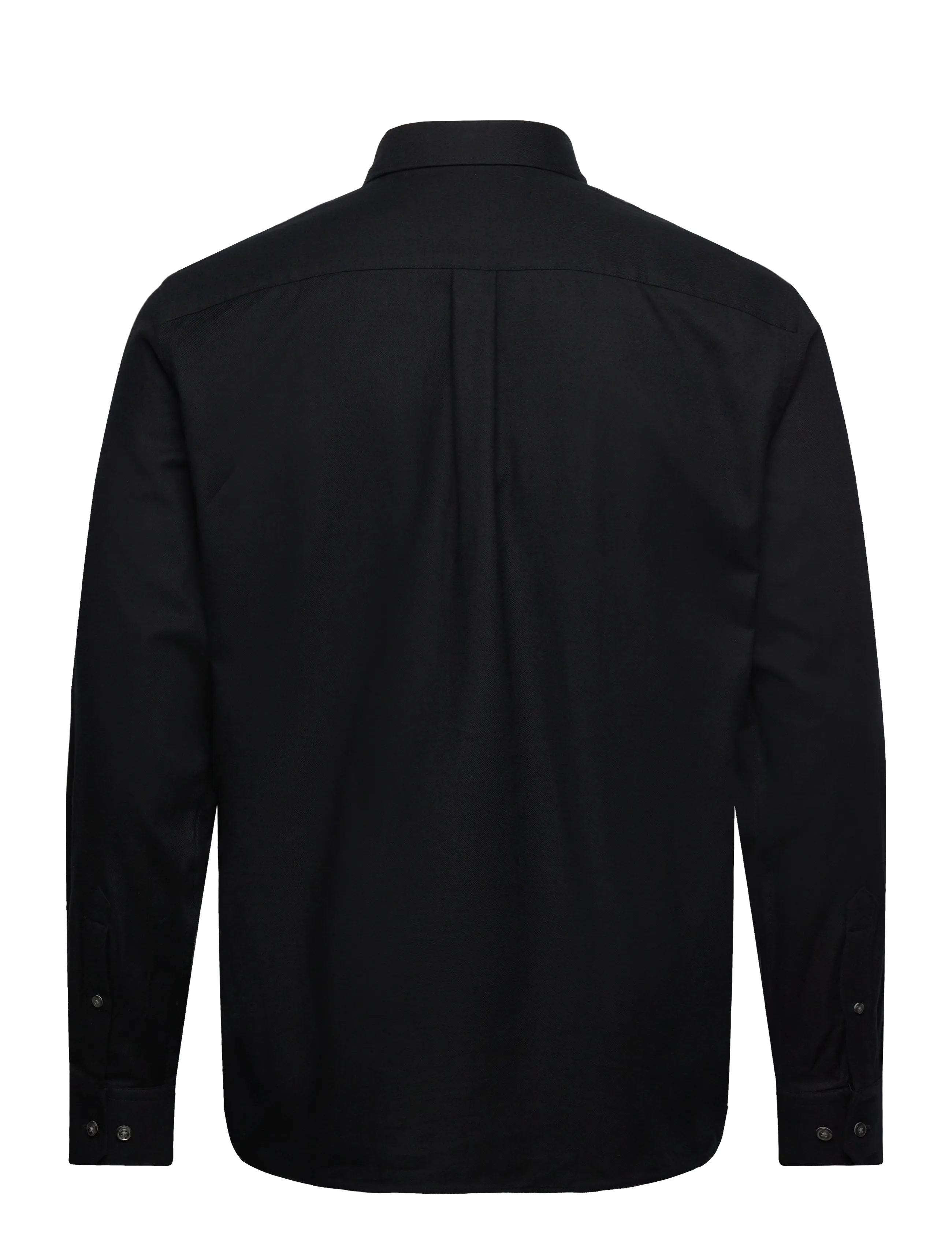 Oscar Jacobson - Reg Fit Cut Away Brushed Flannel - flaneļa krekli - black - 1