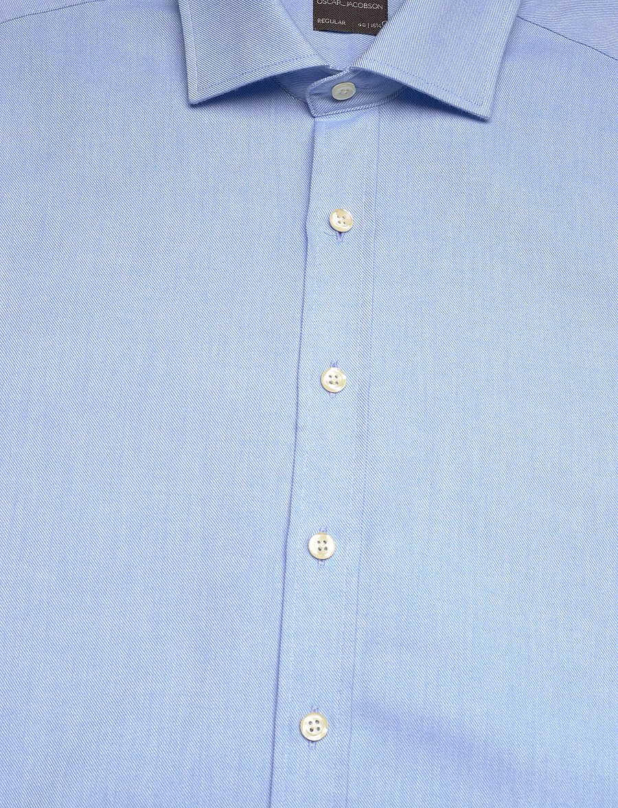 Oscar Jacobson - Reg Fit Cut Away Brushed Flannel - flanell-hemden - deep blue - 2