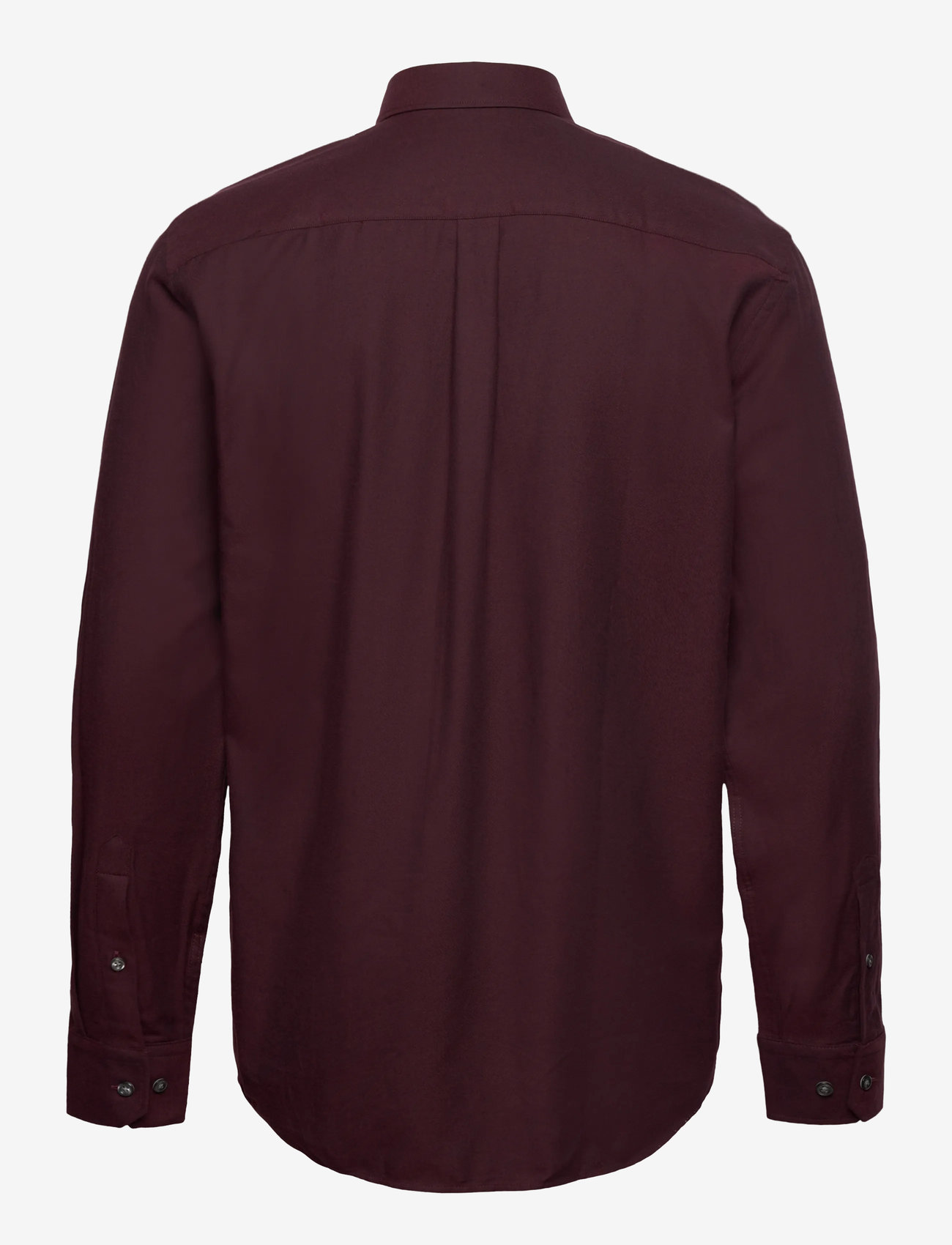 Oscar Jacobson - Reg Fit Cut Away Brushed Flannel - basic skjortor - red moon - 1