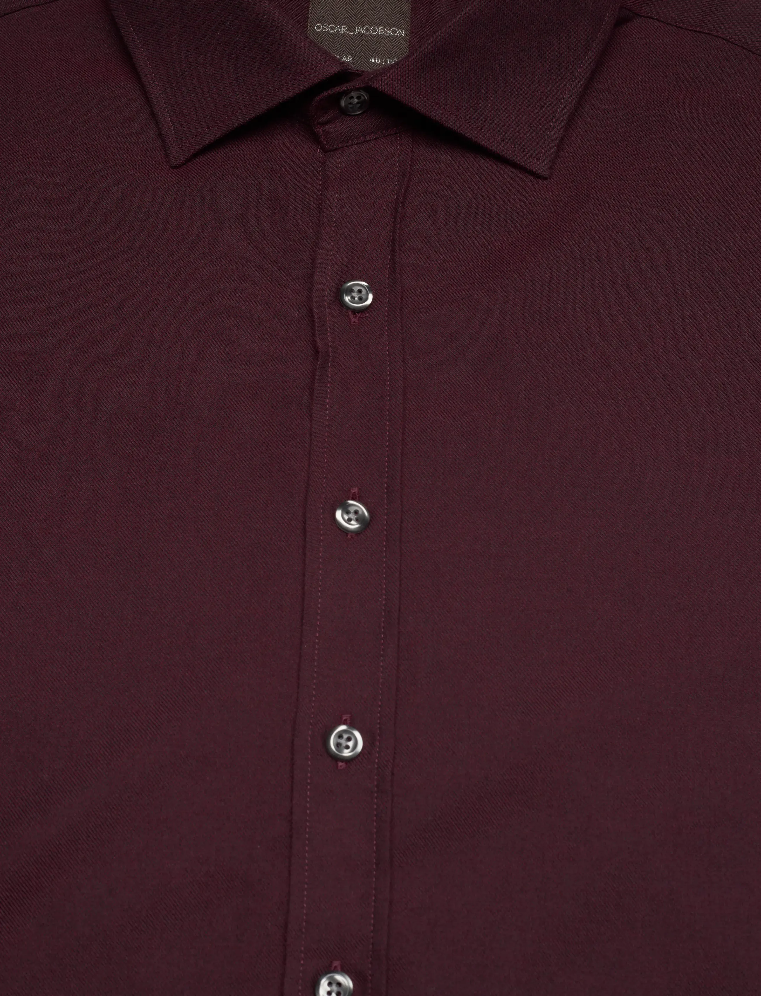 Oscar Jacobson - Reg Fit Cut Away Brushed Flannel - flanellipaidat - red moon - 2